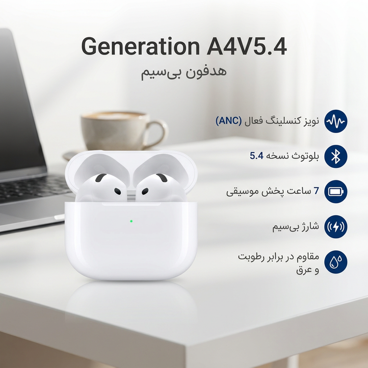 هدفون بلوتوثی موزیک آپولو مدل Generation A4V5.4
