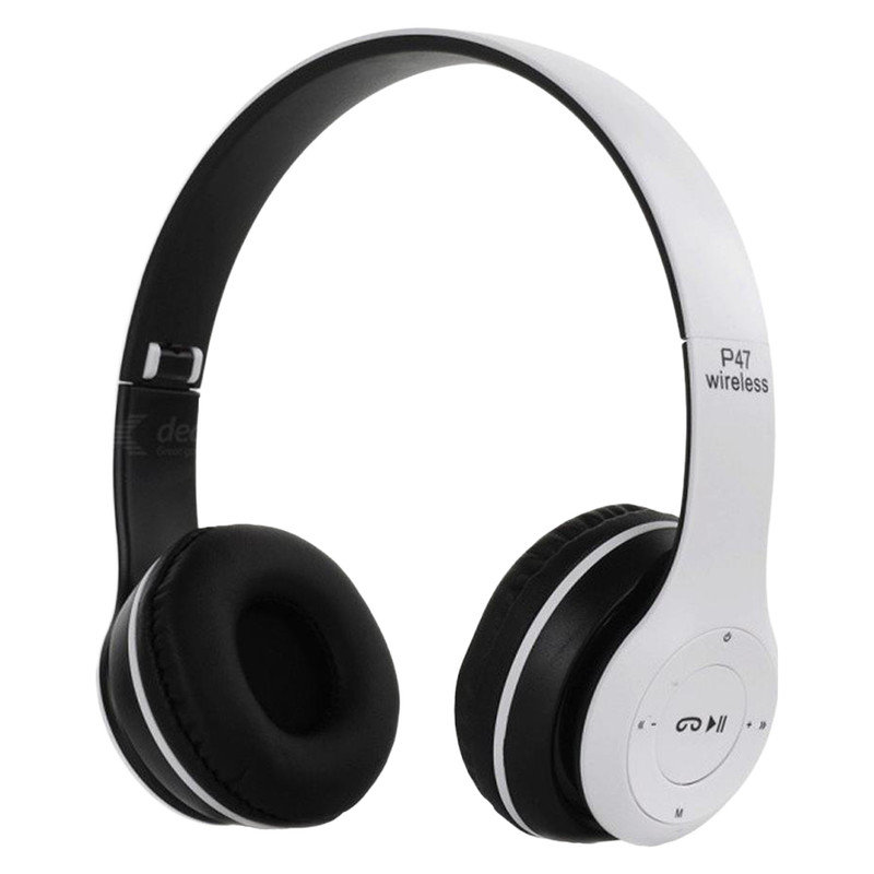 هدفون بلوتوثی مدل P47 EDR بدون قابلیت نویز کنسلینگ، درگاه USB Type-C، دارای شیار کارت حافظه، مقاومت در برابر رطوبت و عرق