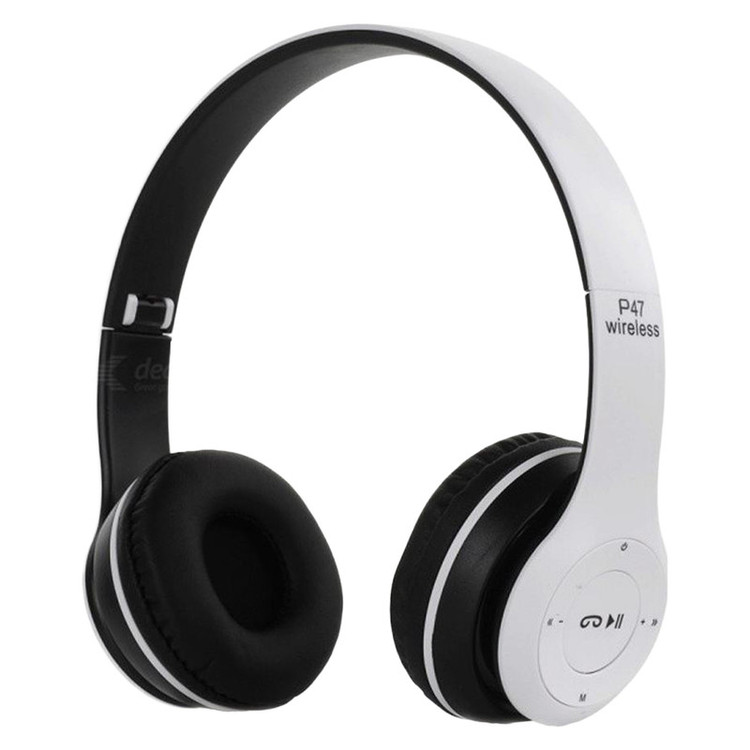 هدفون بلوتوثی مدل P47 EDR بدون قابلیت نویز کنسلینگ، درگاه USB Type-C، دارای شیار کارت حافظه، مقاومت در برابر رطوبت و عرق