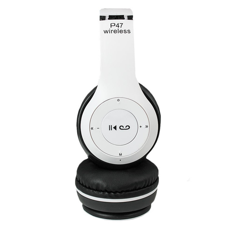 هدفون بلوتوثی مدل P47 EDR بدون قابلیت نویز کنسلینگ، درگاه USB Type-C، دارای شیار کارت حافظه، مقاومت در برابر رطوبت و عرق