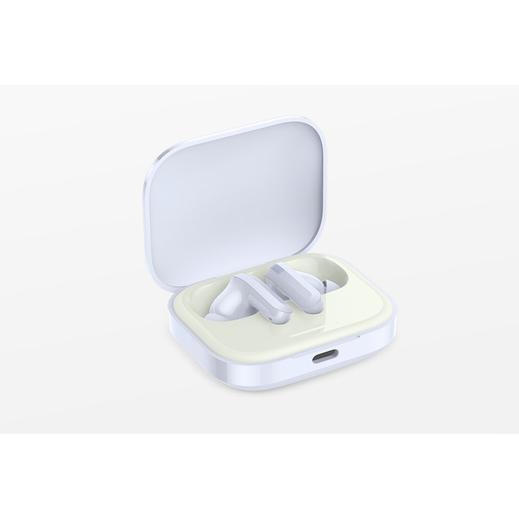 هدفون بلوتوثی شیائومی مدل Redmi Buds 5 با نویز کنسلینگ فعال (ANC)، درگاه شارژ USB Type-C، دارای نشانگر روی محفظه شارژ