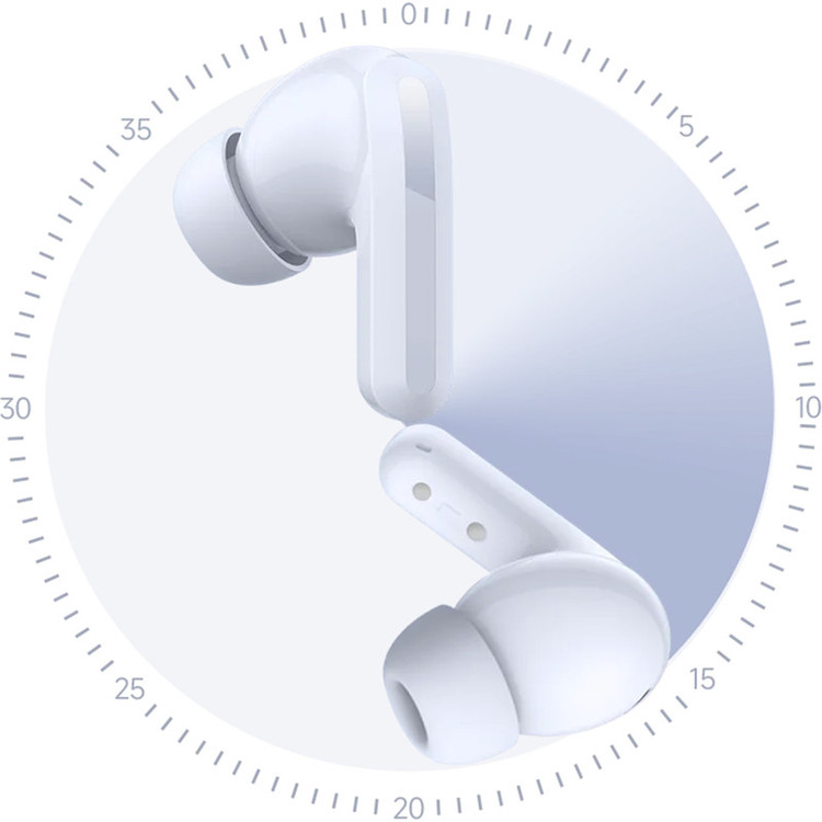 هدفون بلوتوثی شیائومی مدل Redmi Buds 5 با نویز کنسلینگ فعال (ANC)، درگاه شارژ USB Type-C، دارای نشانگر روی محفظه شارژ