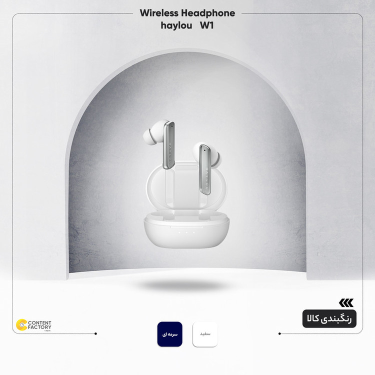 هدفون بلوتوثی هایلو مدل W1 با نویز کنسلینگ میکروفون، درگاه شارژ USB Type-C، دارای 4 میکروفون، پشتیبانی از فرمان لمسی، مقاومت در برابر رطوبت و عرق