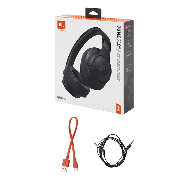 هدفون بلوتوثی جی بی ال مدل Tune 720BT با نویز کنسلینگ میکروفون (ENC)، درگاه شارژ USB Type-C، با قابلیت اتصال به چند دستگاه، دارای طراحی تاشو، قابلیت شارژ سریع، اتصال به صورت بی سیم و ، مقاوم در برابر رطوبت و عرق