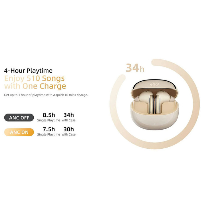هدفون بلوتوثی کیو سی وای مدل Melobuds Pro HT08
