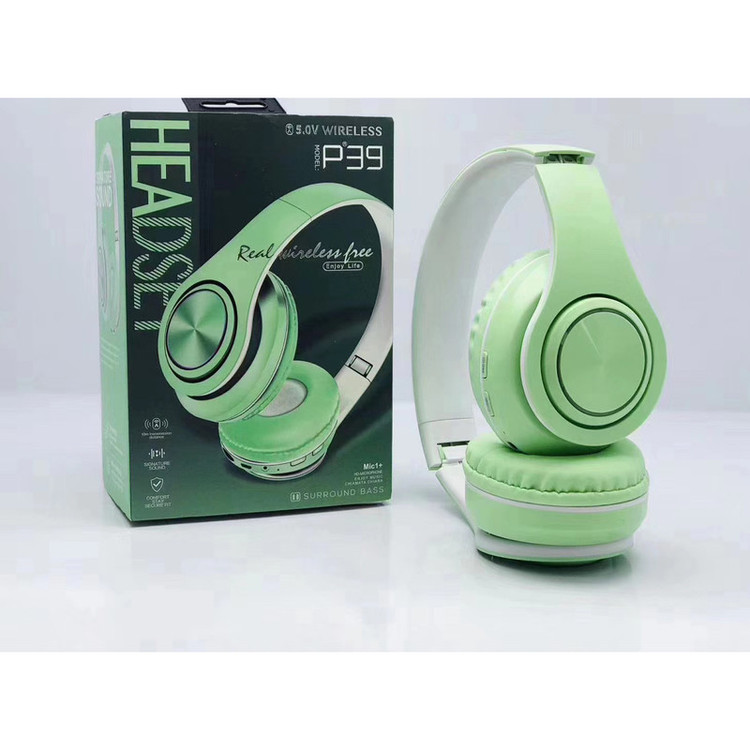 هدفون بلوتوثی P39 فاقد نویز کنسلینگ، درگاه شارژ microUSB، دارای میکروفون داخلی
