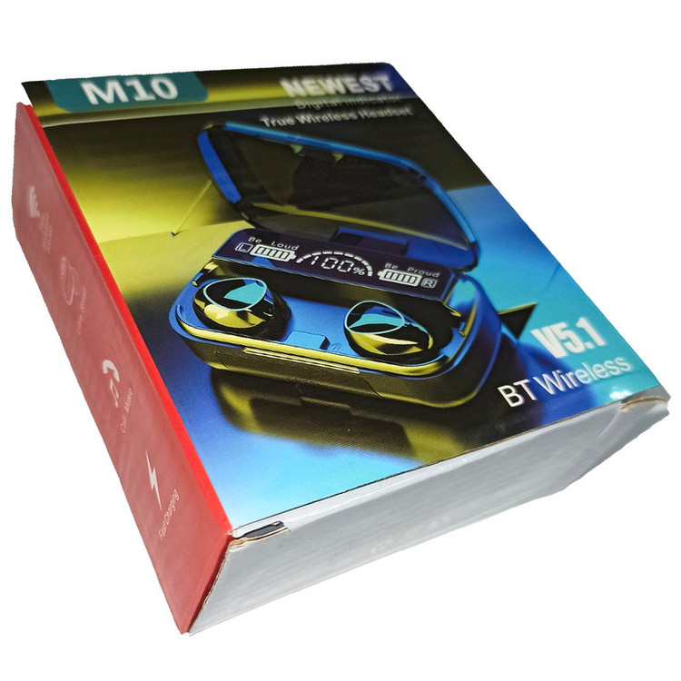 هدفون بلوتوثی مدل M10 V5.1 بدون قابلیت نویز کنسلینگ، درگاه شارژ Micro USB، دارای نشانگر LED، قابلیت استفاده به عنوان پاوربانک، مقاومت در برابر رطوبت و عرق