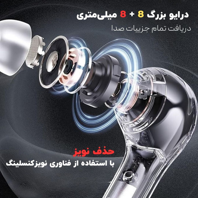 هدفون بلوتوثی مدل RC-TWS V5.4