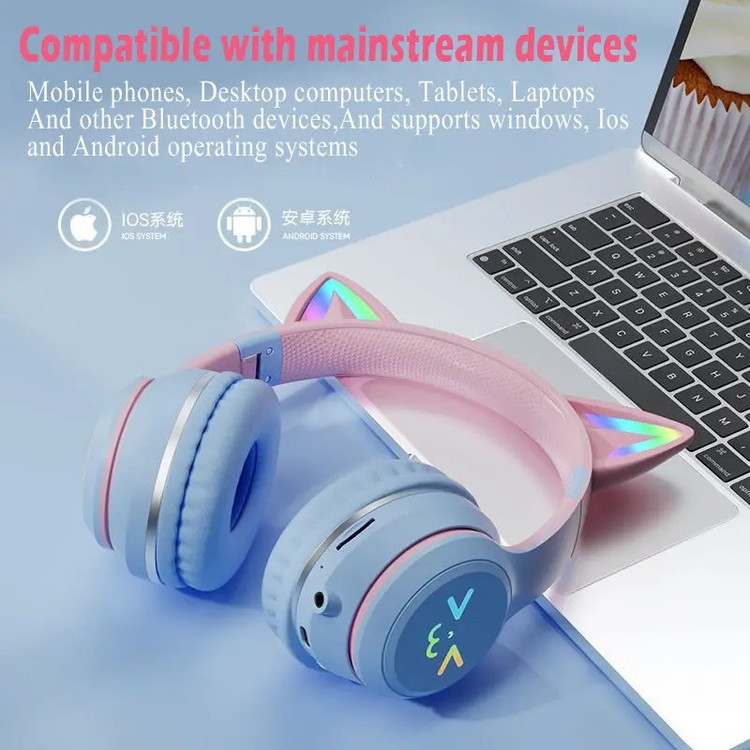 هدفون بلوتوثی طرح گربه ای مدل HZ-BT612