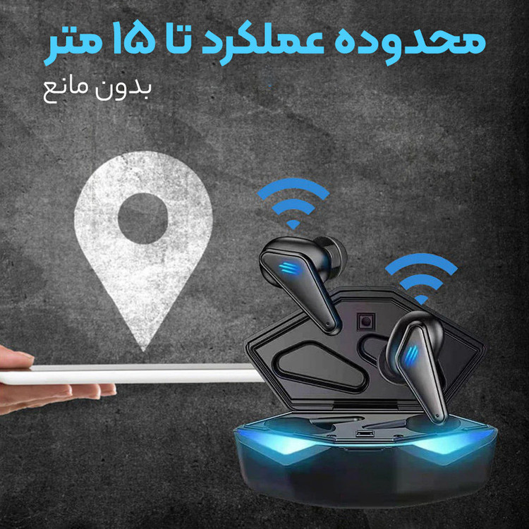 هدفون بلوتوثی مدل K77 بدون قابلیت نویز کنسلینگ، درگاه شارژ USB Type-C، دارای تاخیر بسیار پایین، مقاوم در برابر گرد و غبار