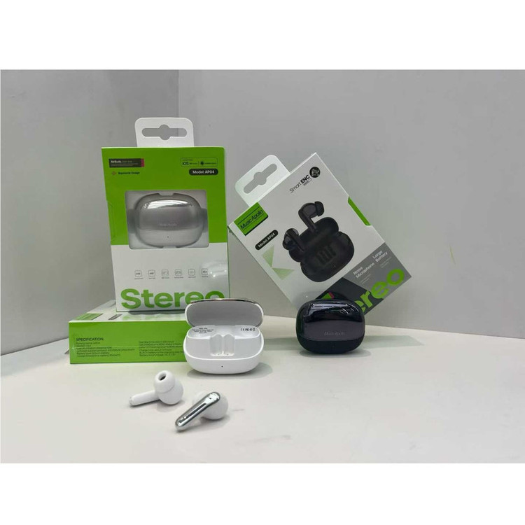 هدفون بلوتوثی موزیک آپولو مدل TWS-EARBUDS AP04