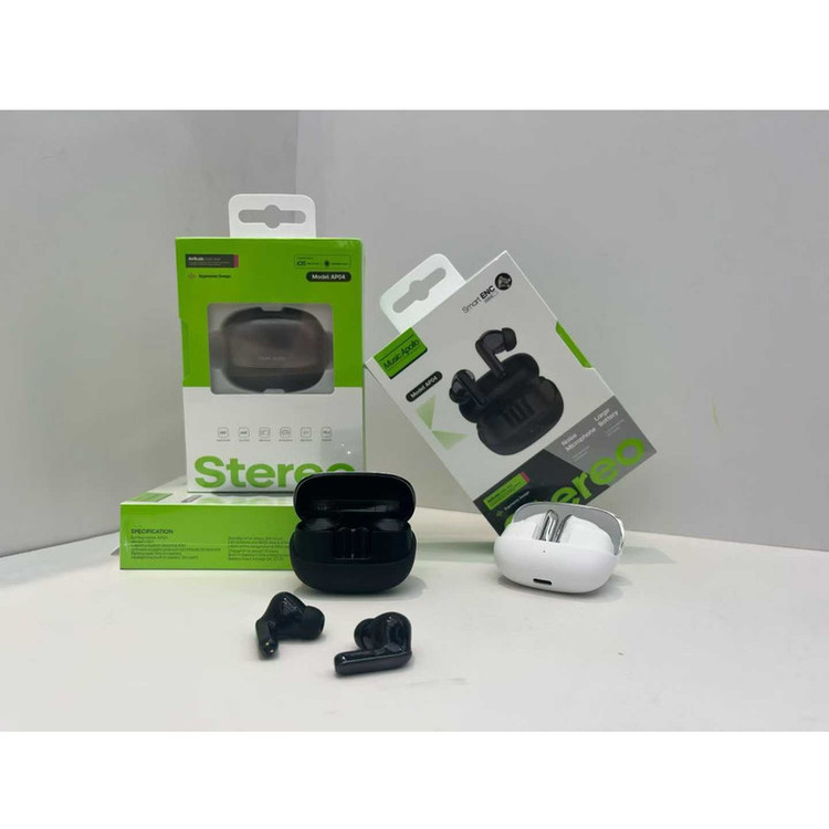 هدفون بلوتوثی موزیک آپولو مدل TWS-EARBUDS AP04