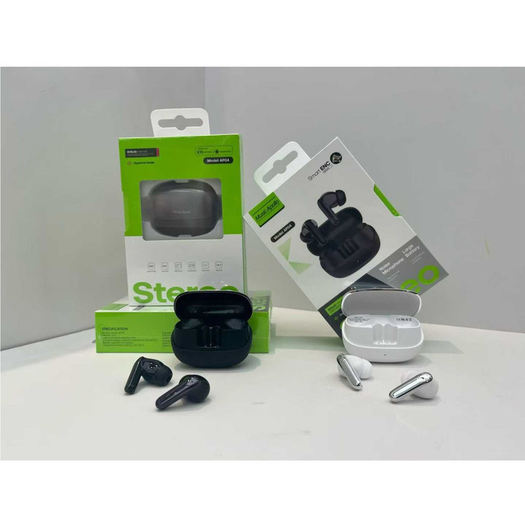 هدفون بلوتوثی موزیک آپولو مدل TWS-EARBUDS AP04