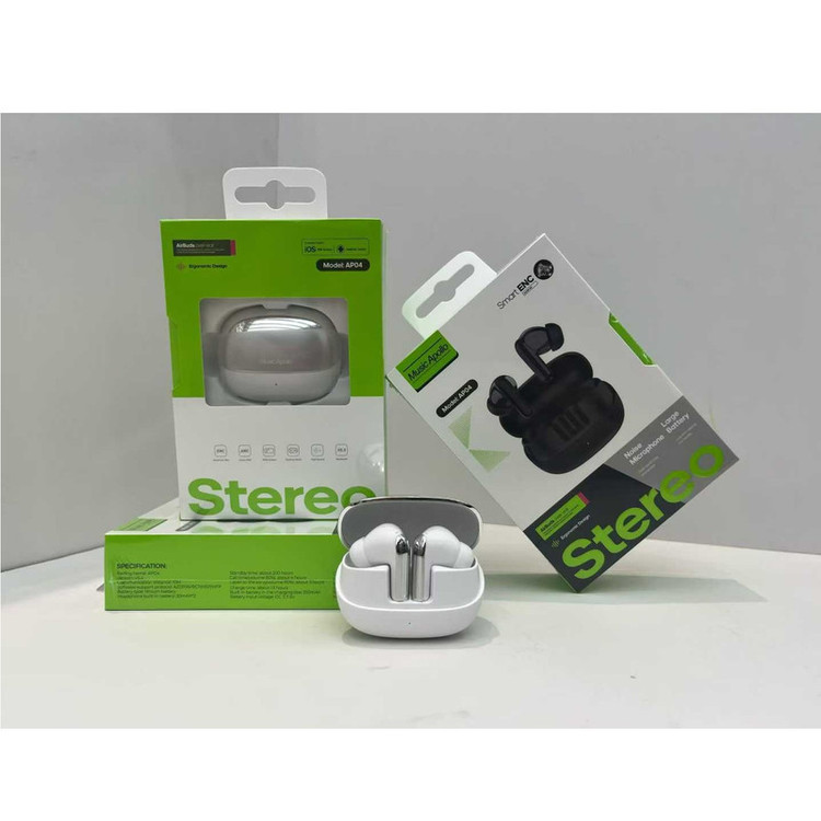 هدفون بلوتوثی موزیک آپولو مدل TWS-EARBUDS AP04