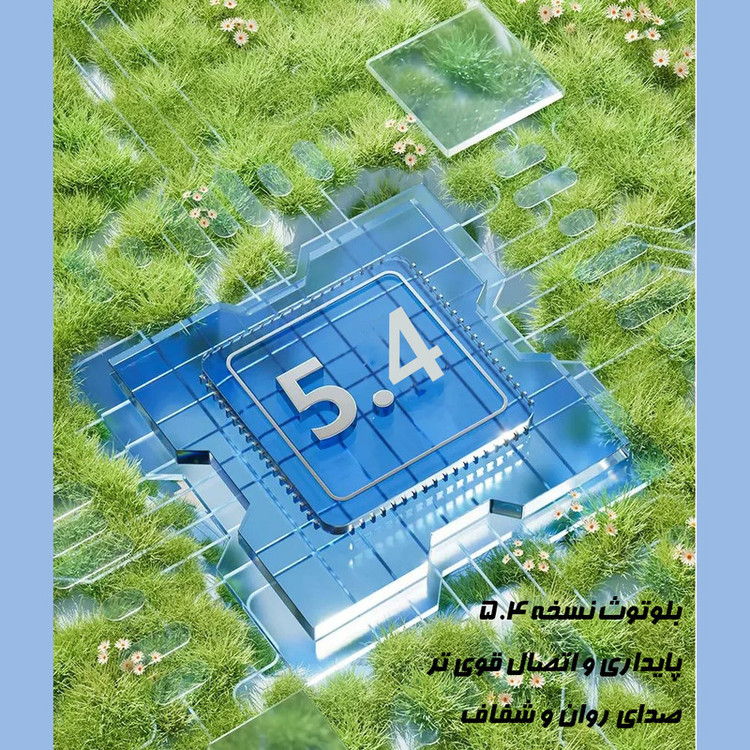 هدفون بلوتوثی گردنی مدل A897BL با نویز کنسلینگ فعال (ANC)، درگاه شارژ USB Type-C، دارای کلیدهای فیزیکی و پنل لمسی جهت مدیریت موسیقی و مکالمه، مقاوم در برابر رطوبت و عرق