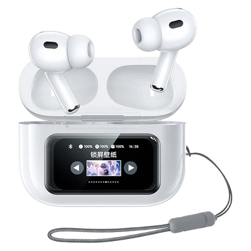 هدفون بلوتوثی ریمکس مدل CozyPods W30N دارای نویز کنسلینگ فعال (ANC)، درگاه شارژ USB Type-C، دارای نمایشگر روی صفحه محفظه شارژ
