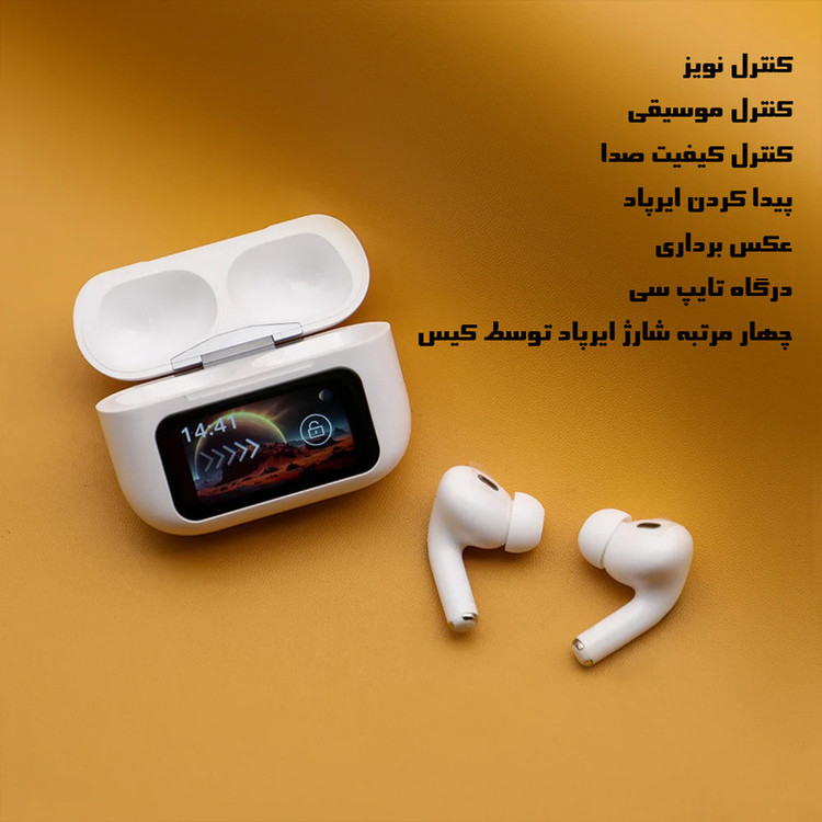 هدفون بلوتوثی ریمکس مدل CozyPods W30N دارای نویز کنسلینگ فعال (ANC)، درگاه شارژ USB Type-C، دارای نمایشگر روی صفحه محفظه شارژ