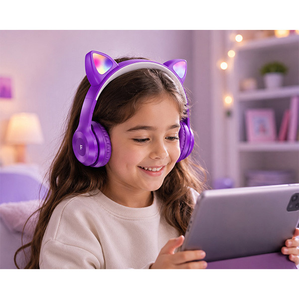 هدست بی سیم مدل گربه ای کد F19
