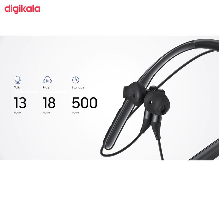 هدفون بلوتوثی گردنی سامسونگ مدل Level U2 بدون قابلیت نویز کنسلینگ، درگاه شارژ USB Type-C، دارای میکروفون داخلی با کیفیت HD، مقاوم در برابر رطوبت و عرق