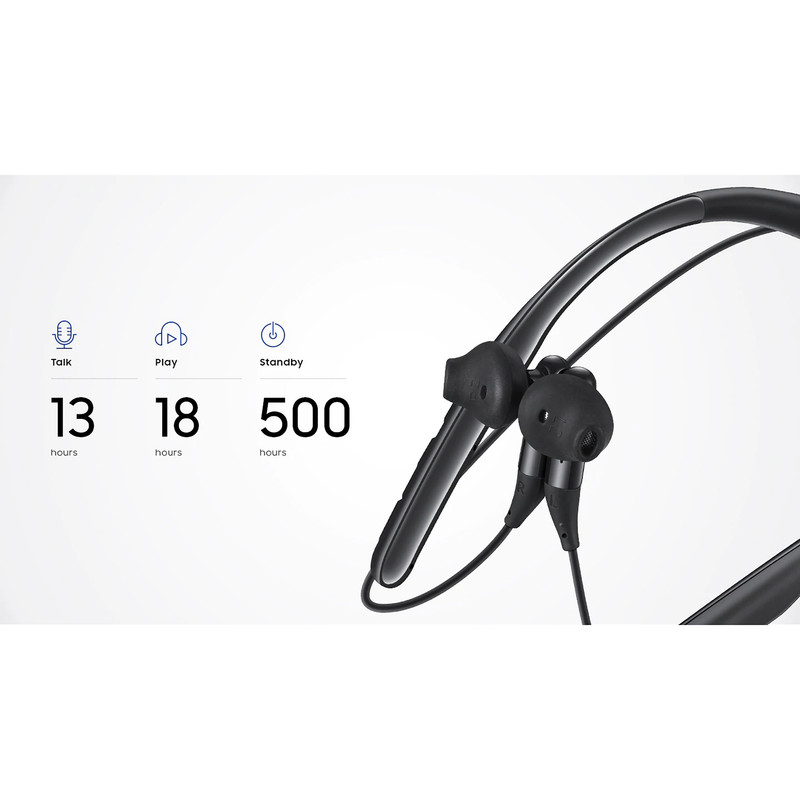 هدفون بلوتوثی گردنی سامسونگ مدل Level U2 بدون قابلیت نویز کنسلینگ، درگاه شارژ USB Type-C، دارای میکروفون داخلی با کیفیت HD، مقاوم در برابر رطوبت و عرق