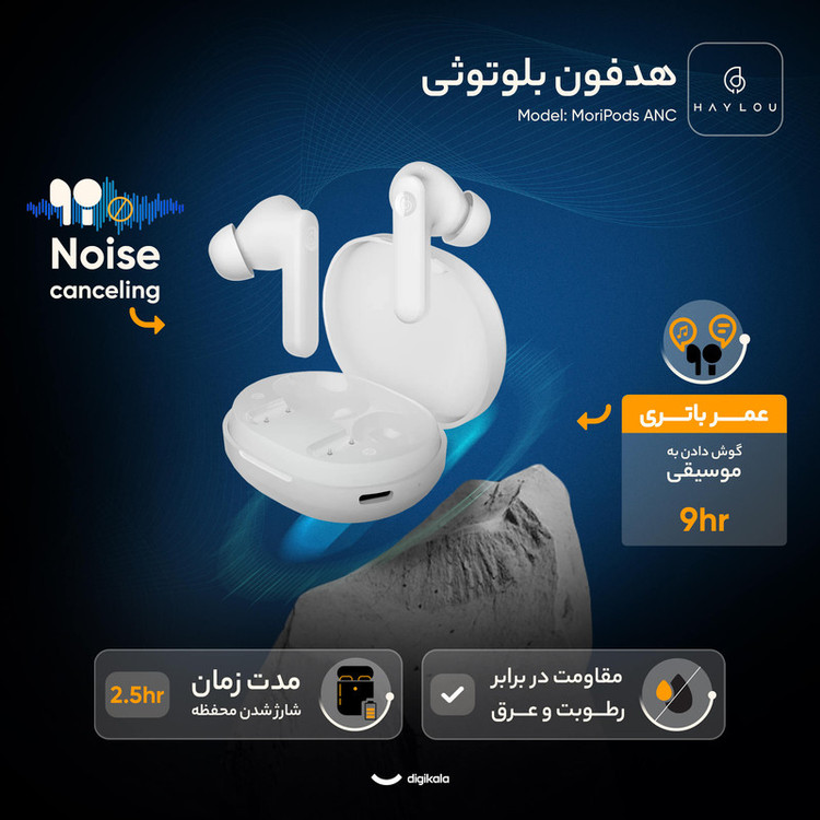 هدفون بلوتوثی هایلو مدل MoriPods ANC