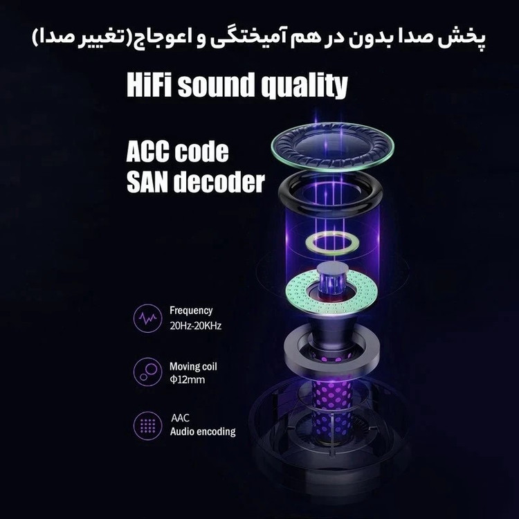 هدفون بلوتوثی مدل TWS GAMING