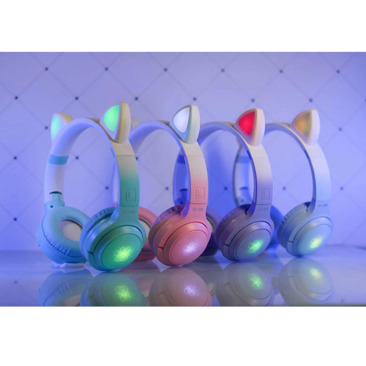 هدفون بی سیم طرح گربه ای مدل XY-226