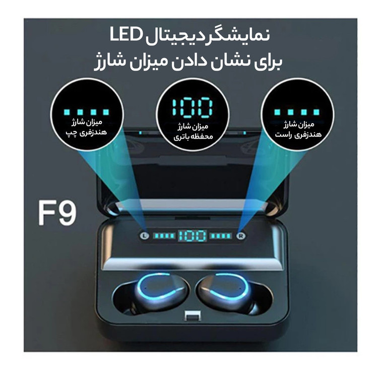 هدست بلوتوثی مدل F9 - 5 TwS 102