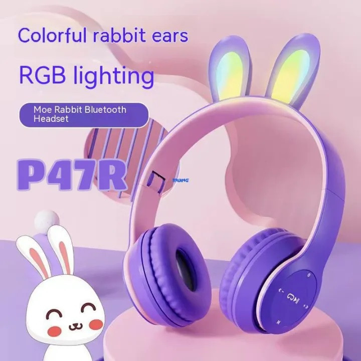 هدفون بلوتوثی طرح خرگوش مدل P47R