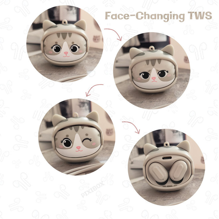 هدفون بلوتوثی طرح فاتزی گربه مدل IBE-G05-change face