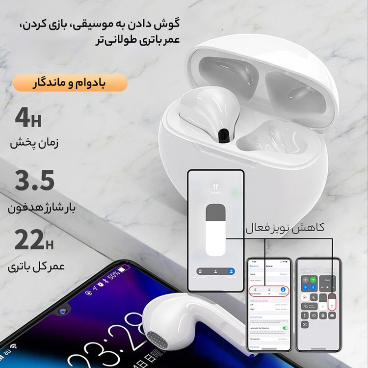 هدفون بلوتوثی مدل tank YOU Airpods PRO 6