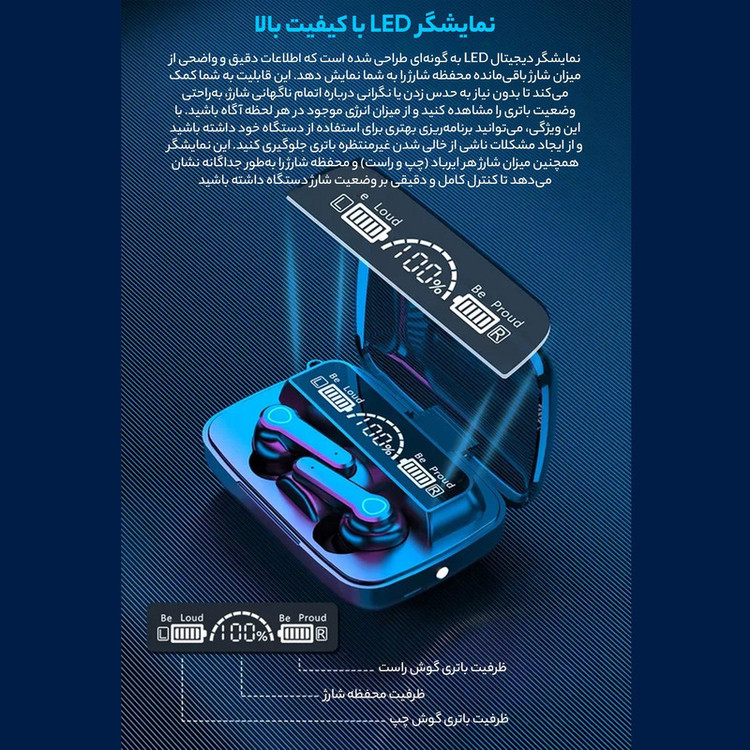 هدفون بی سیم مدل M19 PRO V5.3