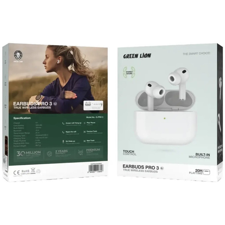 هندزفری بلوتوثی گرین لاین مدل Earbuds Pro 3