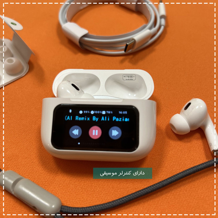 هدفون بلوتوثی مدل PJD Pro2nd V5.4 Light دارای نویز کنسلینگ فعال (ANC)، درگاه شارژ USB Type-C، شارژ بی سیم، پشتیبانی از فرمان لمسی، نمایشگر روی صفحه محفظه شارژ، نشانگر LED