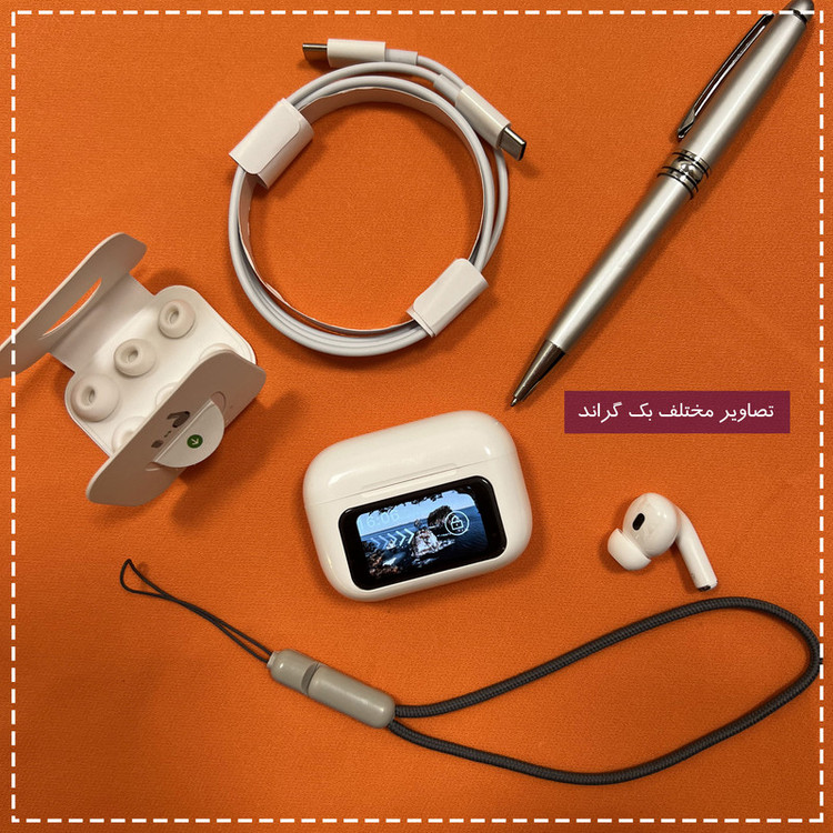 هدفون بلوتوثی مدل PJD Pro2nd V5.4 Light دارای نویز کنسلینگ فعال (ANC)، درگاه شارژ USB Type-C، شارژ بی سیم، پشتیبانی از فرمان لمسی، نمایشگر روی صفحه محفظه شارژ، نشانگر LED