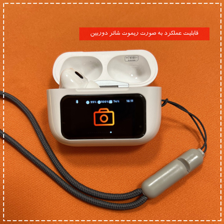 هدفون بلوتوثی مدل PJD Pro2nd V5.4 Light دارای نویز کنسلینگ فعال (ANC)، درگاه شارژ USB Type-C، شارژ بی سیم، پشتیبانی از فرمان لمسی، نمایشگر روی صفحه محفظه شارژ، نشانگر LED