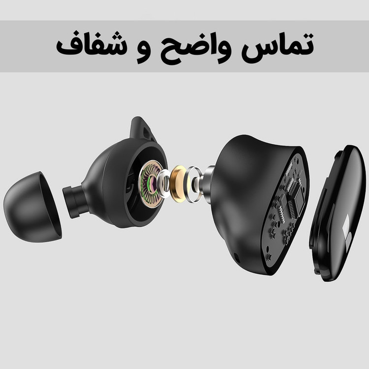 هدفون بلوتوثی مانستر مدل N-Lite 206 با نویز کنسلینگ میکروفون (ENC)، درگاه شارژ USB Type-C، دارای نشانگر LED، پشتیبانی از فرمان لمسی، مقاوم در برابر آب با استاندارد ضد آب IPX6