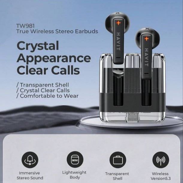 هدفون بلوتوثی هویت مدل True Wireless Stereo TW981