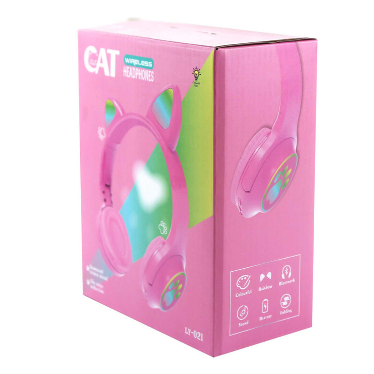 هدفون بلوتوثی مدل LY-021 طرح گربه ای