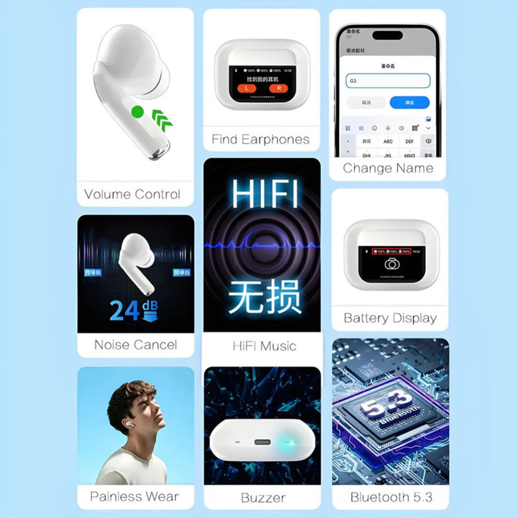 هدفون بلوتوثی مدل Airpods A9 PRO ANC ENC