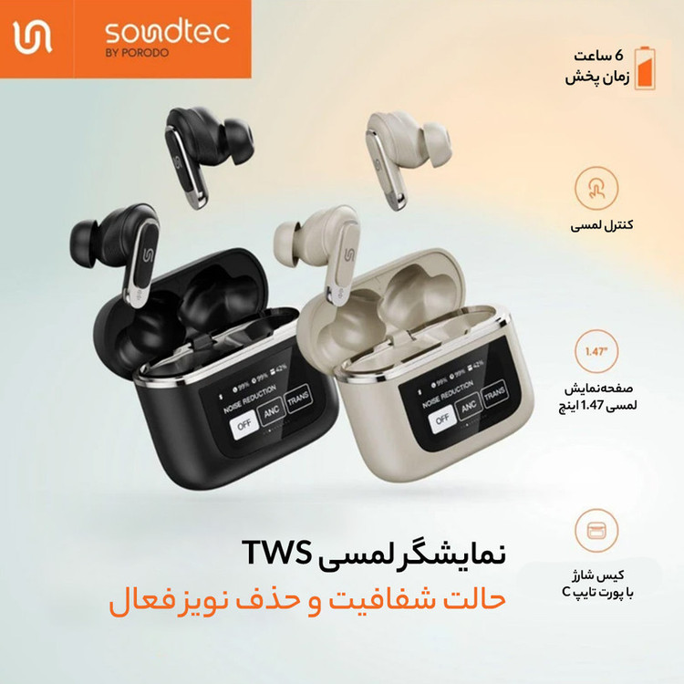 هدفون بی سیم پرودو مدل AFN ULTRA GUIDE ANC COMFORTABLE