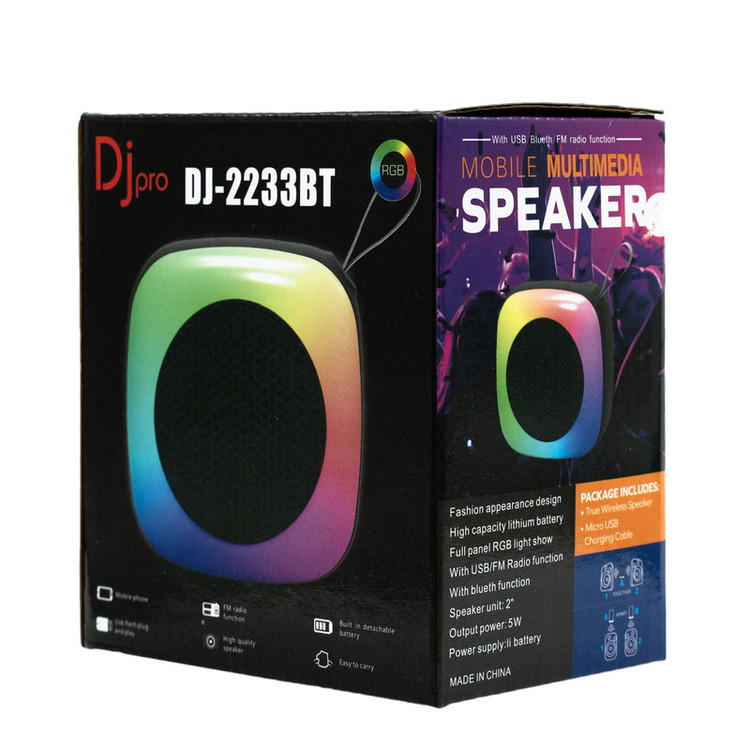 اسپیکر بلوتوثی قابل حمل دی جی پرو مدل dj-2233
