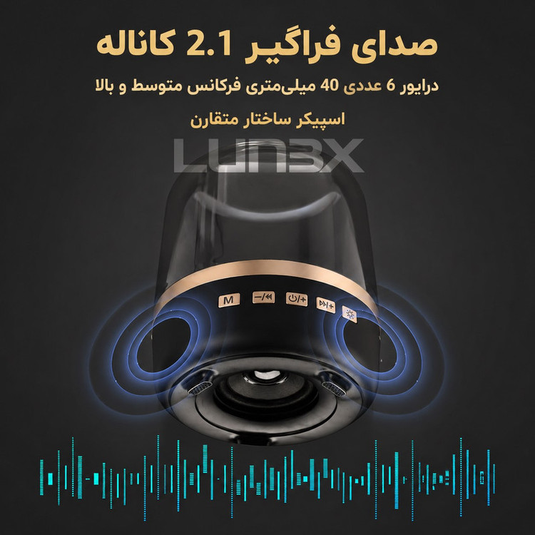 اسپیکر بلوتوثی قابل حمل لـونکس مدل LX4OO
