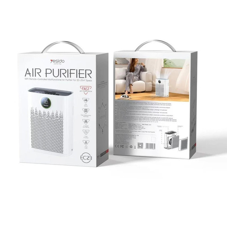 دستگاه تصفیهکننده هوا خانگی سه مرحلهای یسیدو مدل EC23 Air Purifire به همراه فیلتر