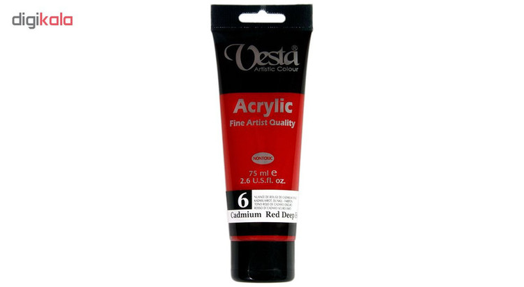 رنگ اکریلیک وستا مدل 06 Cadmium Red Deep Hue حجم 75 میلی لیتر