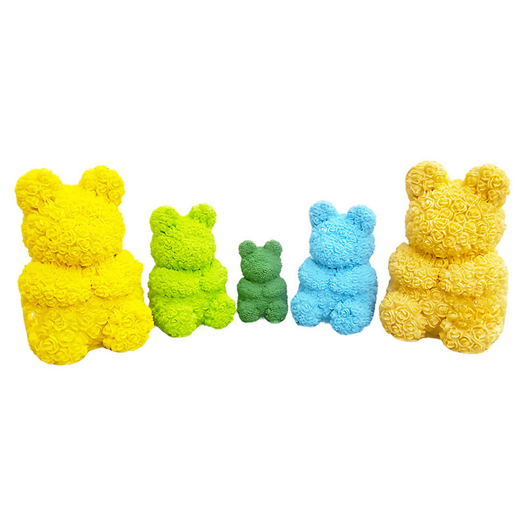 قالب شمع مدل خرس تدی گل گلی کد C 04CM
