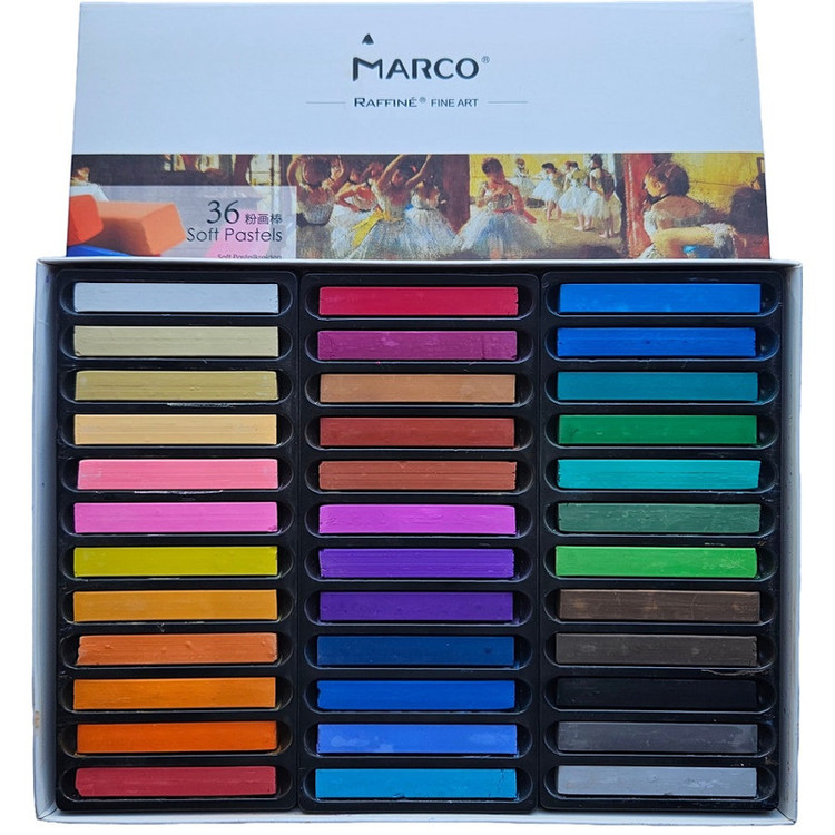 پاستل گچی 36 رنگ مدل marco fine art