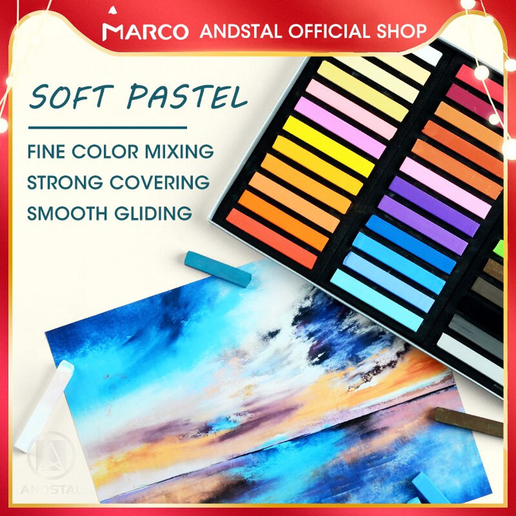 پاستل گچی 36 رنگ مدل marco fine art