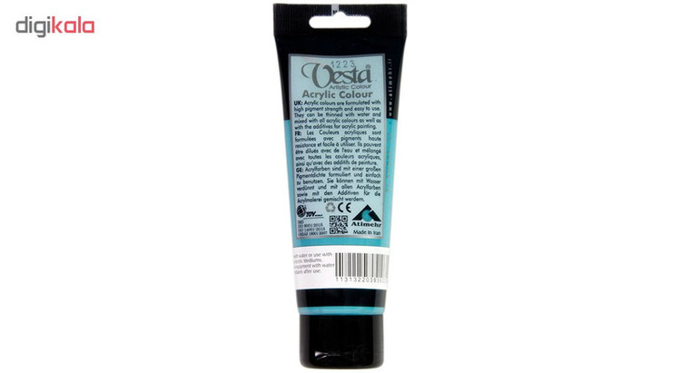رنگ اکریلیک وستا مدل 50 Turquoise Blue حجم 75 میلی لیتر