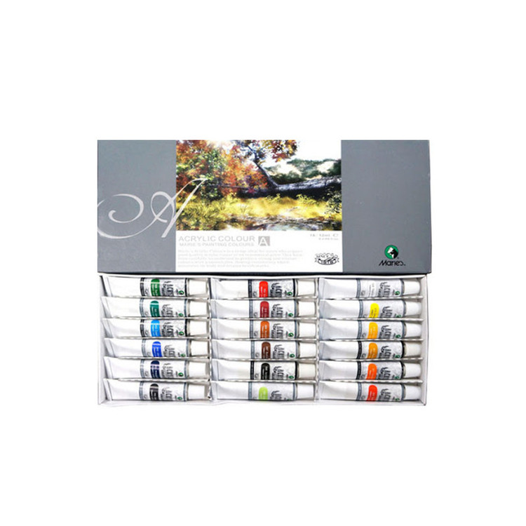 رنگ اکریلیک ماریز کد 818B حجم 12 میلی لیتر بسته 18 عددی